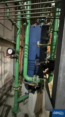 USED SGL Systems 149.6 Sq Ft SGL Carbon Graphite Block Heat Exchanger, 100/100#
