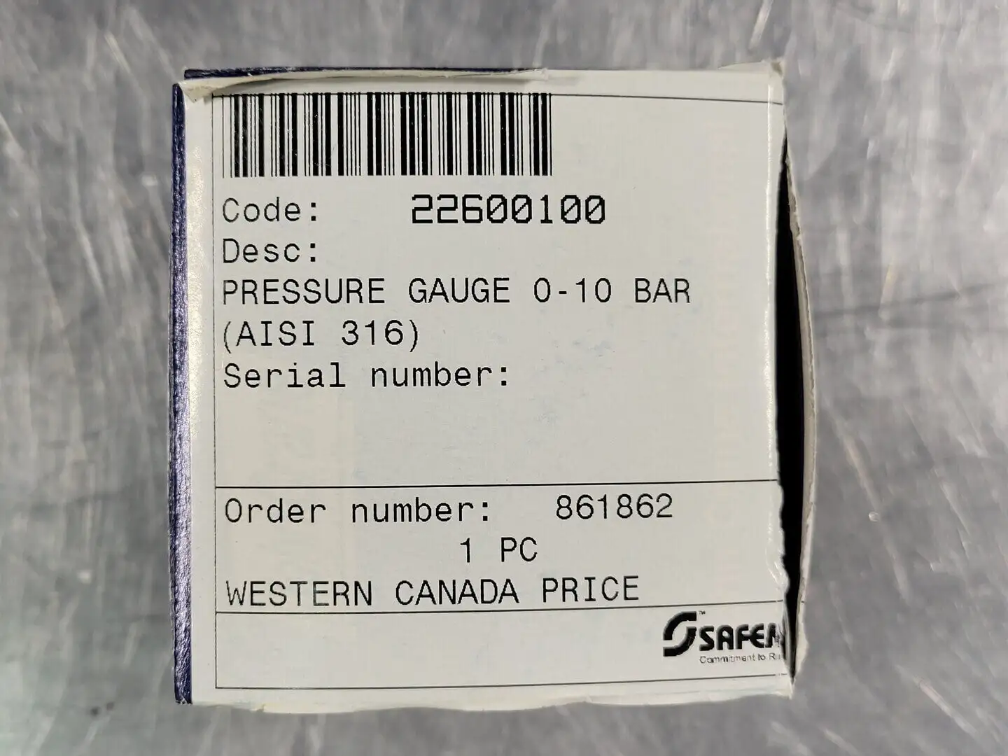 0-10 PSI Pressure Gauge