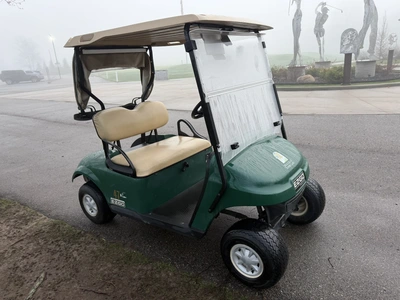 (1) 2017 E-Z-Go golf cart with a Kawasaki gas engine, model 625111G01, includes canopy, ball cover, ...