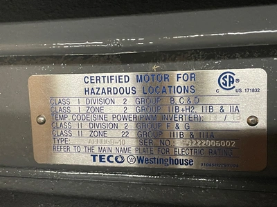 New | in-Stock 2025 TECO-WESTINGHOUSE CDP0758 A.C. Motors US | Middle Mountain Stome #1290355
