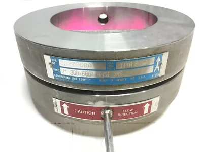 Continental 8027260A Rupture Disc 3″ 600/600# ANSI VR0 1440PSIG Max Disc Rating