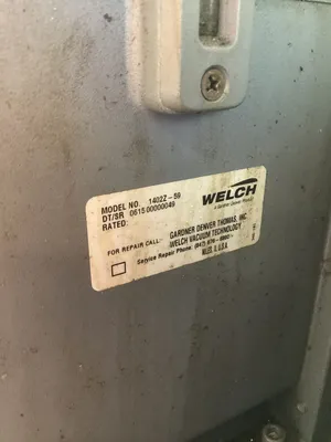 Welch 1402 DUOSEAL Rotary Vane Vacuum Pump 1402Z-59
