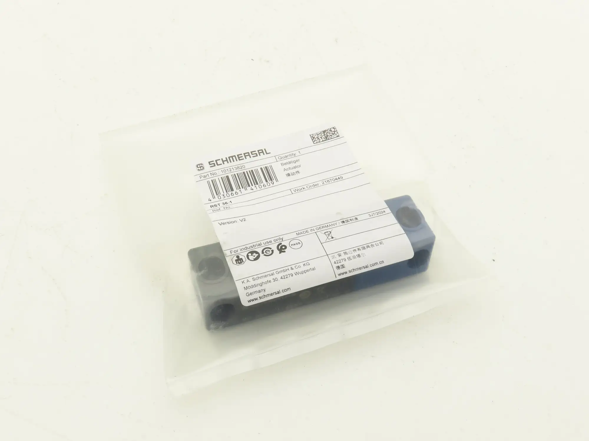 Schmersal RST 36-1 Safety Interlock Switch Sensor Actuator 101213820