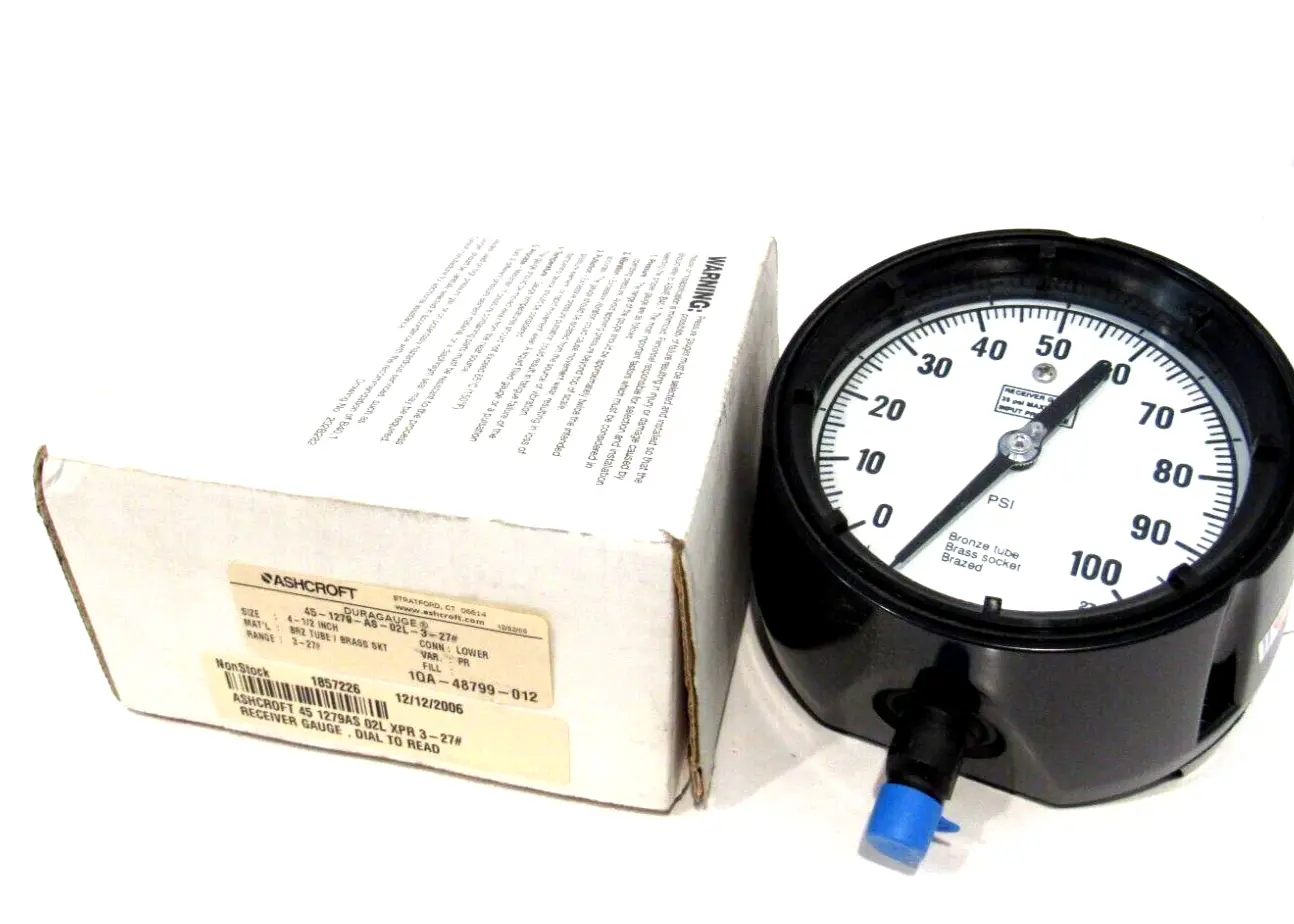 NEW ASHCROFT 45-1279-AS-02L-3-27# DURAGAUGE 451279AS02L327