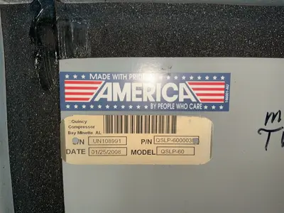 Used 2008 QUINCY COMPRESSOR QSLP60 Rotary Screw & Sliding Vane Air Compressors Ohio US | HGR 24 #1787408