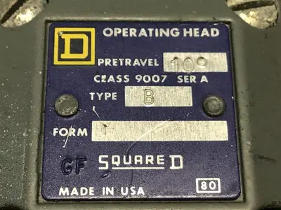 Used SQUARE D 9007-C54B Relays & Switches Michigan US | Ideal Machinery #1174039