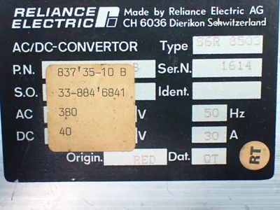 USED RELIANCE ELECTRIC S6R 8503 / 837.3510 B