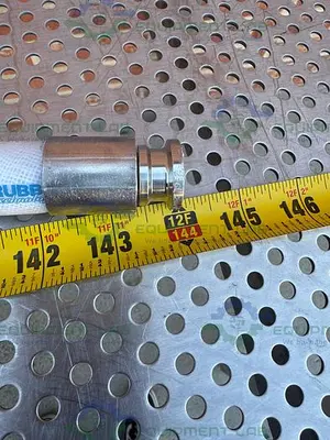 USED RUBBER FAB 08RFSV-0500 SILICONE HOSE 144" W/ 1/2" SANITARY FITTING