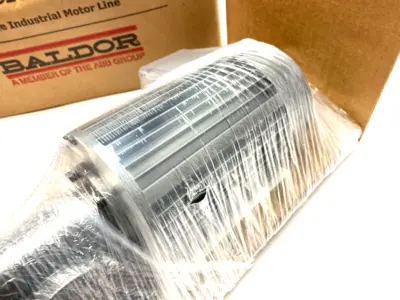 NEW BALDOR RELIANCE RIGHT ANGLE GEARMOTOR, 0.38HP, 3-PH, 75:1 RATIO