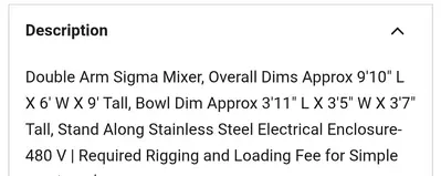 Used 1986 PEERLESS DA150 Double Arm Mixers Texas US | Bakery Machinery and Engineering #1770266