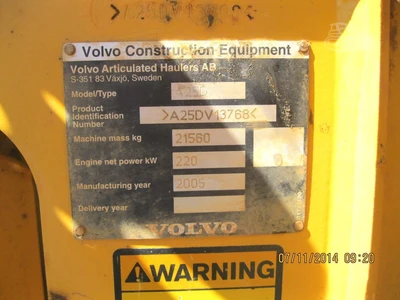 Used 2005 VOLVO A25D Articulated Dump Trucks New York US | Beck Equipment #1509299