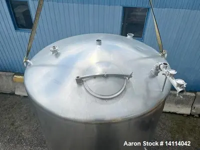 Used 1850 Gallon Waukesha Cherry-Burrell Stainless Steel Tank with Tri-Clamp Discharge