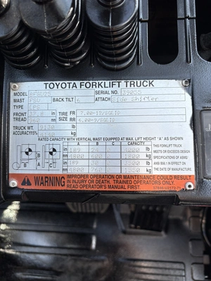 USED 2012 TOYOTA 8FGU25