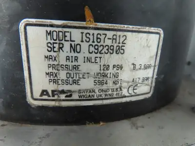 Aro Ingersoll Rand IS167-A12 Pump 5964 psi