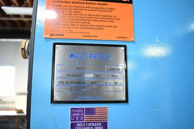 2008 MULTIPRESS M5P-8 C Frame and Gap Frame Press | Kempler Machinery (5)