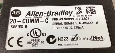 Used Allen-Bradley 20-COMM-C PLC Processors South Carolina US | Palmetto Automation #1503139