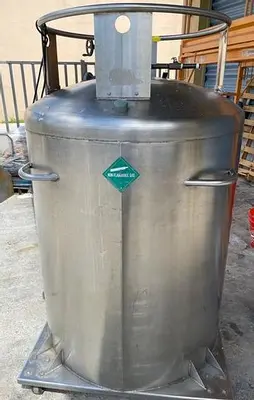 International Cryogenics IC 500 Helium Dewar Storage Tank on Wheels