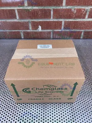 NEW CHEMGLASS CG-1946-50 REACTION VESSEL 5 NECK LID 200MM, 45/50 JOINTS.