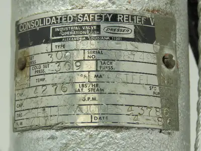 Dresser 1993C-1 Consolidated Safety Relief Valve 1.5"& 1"NPT 300PSI