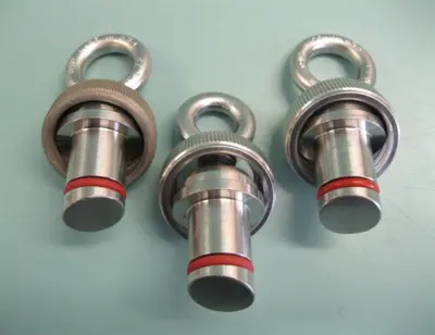 Lot (4) Unbranded Stainless 1" Tank Plug Assembly with Cap Nut F17