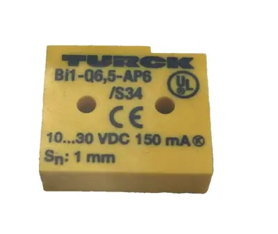 NEW TURCK BI1-Q6.5-AP6/S34 INDUCTIVE SENSOR 4613401 BI1Q65AP6S34