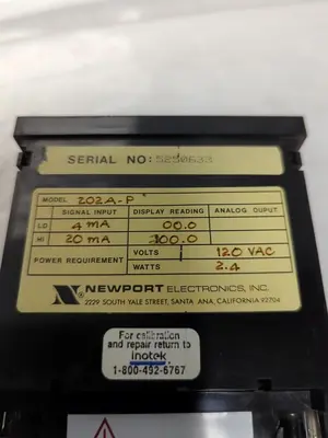 Used NEWPORT 2002A-P Meters - Misc | Surplus Asset Holdings #1206926
