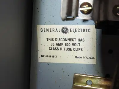 General Electric NP-161815-X Combination Motor Starter Fused 30 Amp 600VAC 10HP