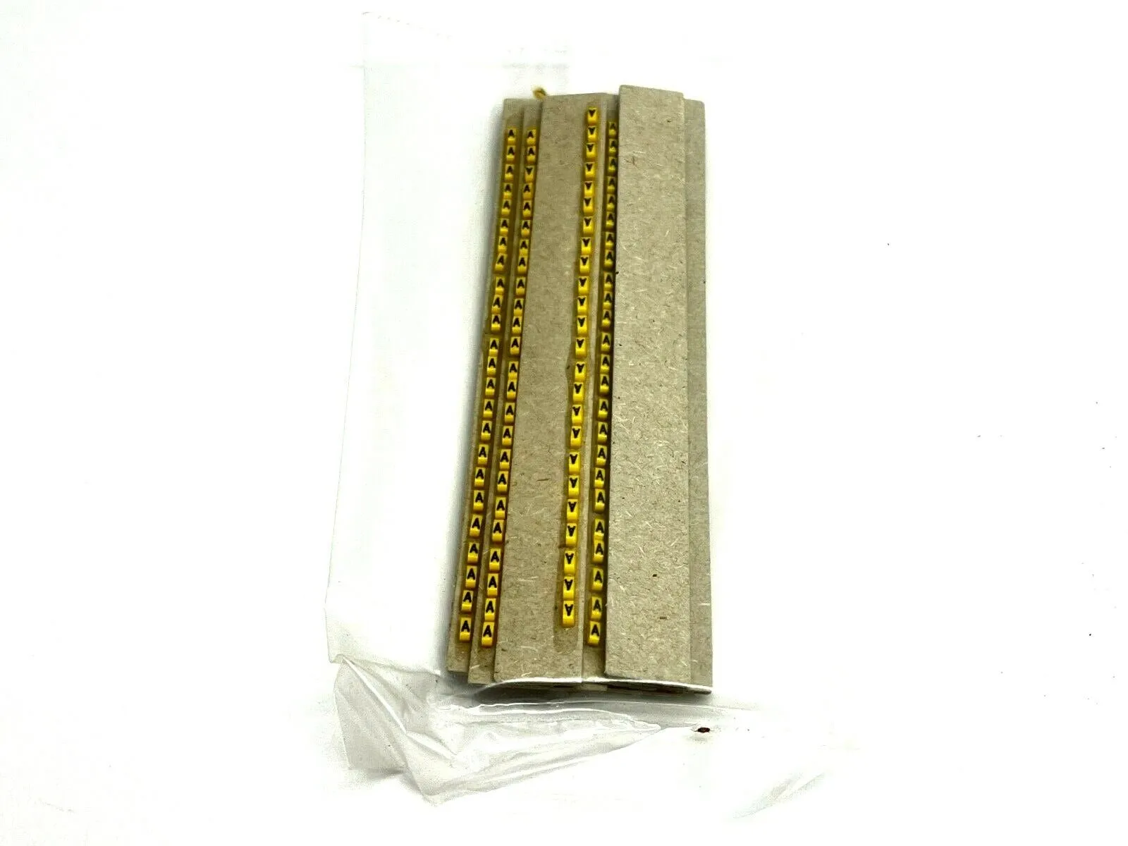 117 | Grafoplast  Wire Markers A Black on Yellow 10 Strips - New