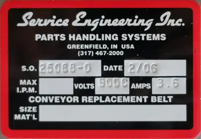 SPC8959  Elevator Service Engineering, Inc. cap feed hopper elevator Stainless Steel, 70.5" discharge height