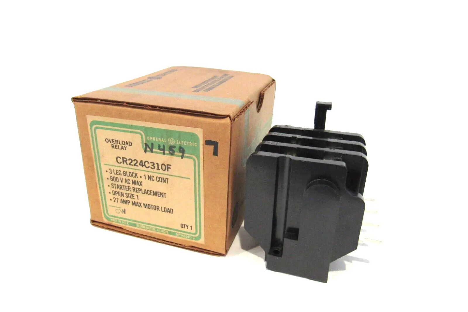 NEW GENERAL ELECTRIC CR224C310F OVERLOAD RELAY
