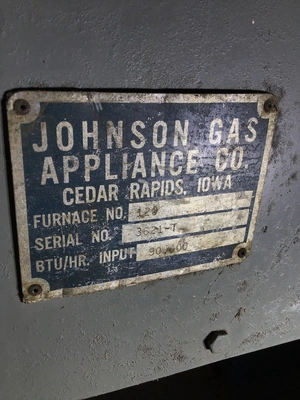 Johnson Mdl. #120 Gas Furnace