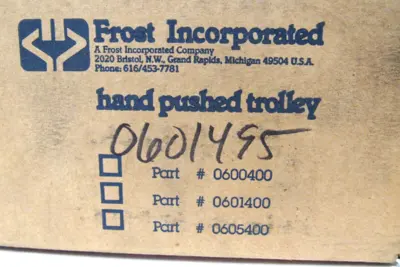 NEW FROST INCORPORATED FROST INCORPORATED 0601495