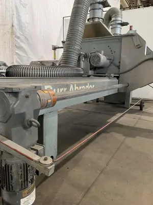 96" X 96" BURR-ABRADOR TOP SIDED DEBURRING MACHINE. STOCK # 0746323