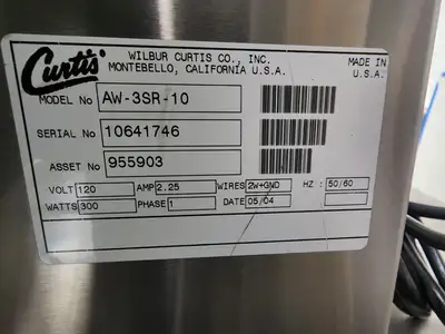 Used Curtis Used Curtis AW-3SR-10 3 Station Step-Up Coffee Pot Warmer, 120v Coffee Equipment Illinois US | Falcon Restaurant Supply #1376808