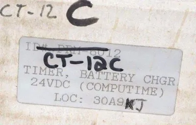 NEW CT-12C TIMER, BATTERY CHARGER 24VDC, CT12C