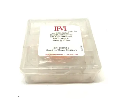 NEW II-VI INFRARED CU REFLECTOR 50MM DIA. 9.5MM THICK 2.441MCC/EG, SPT/UC