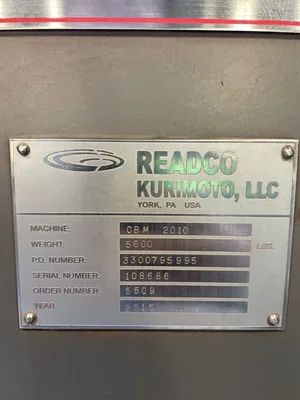 Readco / Kurimoto CBM 2010 Process Tank Batch Mixer/Mixing System 25HP 3PH