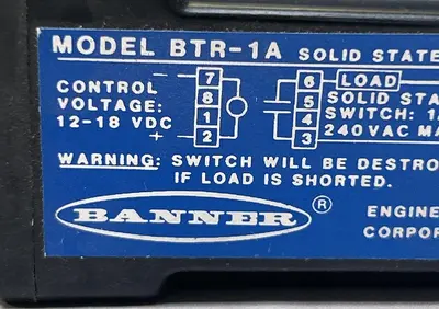 Used BANNER ENGINEERING BTR-1A Miscellaneous Equipment (Electrical & Power) | Surplus Asset Holdings #1200555