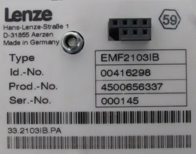 USED LENZE EPL-10200-XX OPERATOR MODULE EMF2103IB EPL10200XX