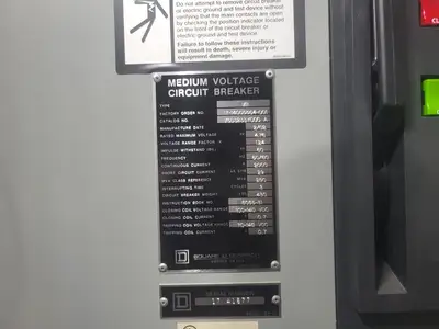 4.76kV 2000A Medium Voltage Switchgear | 36kA | Drawout Vacuum Breaker SEL Relay