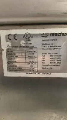 USED 2015 MULTIVAC C500