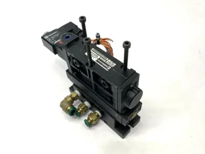 Used Norgren Solenoid Valve 150PSIG 12VDC w/ Pneumatic Manifold Base Solenoid Valves Michigan US | Maverick Industrial Sales #1398169
