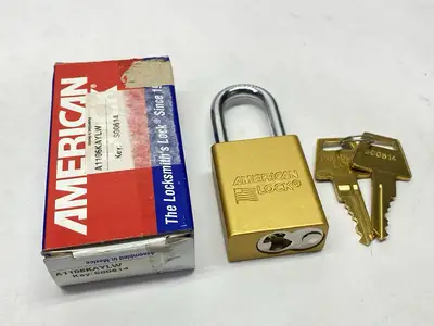 USED AMERICAN LOCK LOCKOUT PADLOCK YELLOW KEY S00614 LOT OF 9