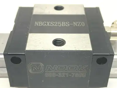 USED NOOK LINEAR GUIDE 218MM L RAIL 52 X 48MM BLOCK