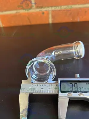 USED BUCHI AG BOROSILICATGLAS 3.3 KATALOG 8801 ELBOW 50MM X 37MM