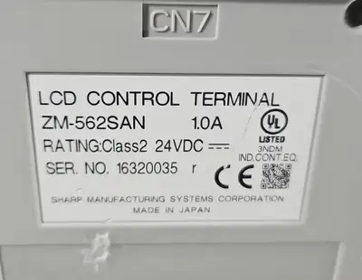 SHARP ZM-562SAN LCD CONTROL 10A Display Panel Loc2C