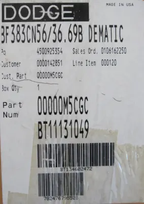 NEW DODGE BF383CN56C GEAR REDUCER 36.19:1 BF383CN56/36.69B