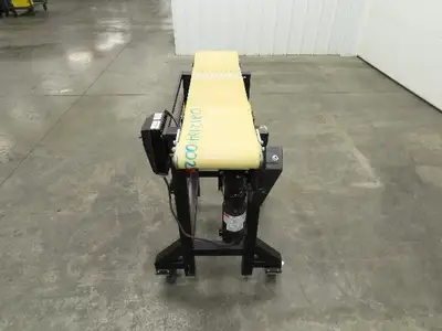 QC Industries 200x900mm Belt Conveyor on Casters 120V Variable Speed 7-80FPM