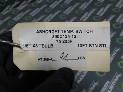 Ashcroft T462T10030 XBX Temperature Switch 15A 125/250VAC 75-250F Proof 400F New