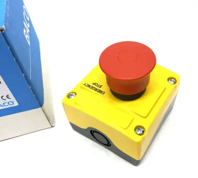 New | in-Stock BACO 224 220 Emergency Control Switch Station, Maintained, 2 NC, 40mm Industrial Controls Michigan US | Maverick Industrial Sales #1514690